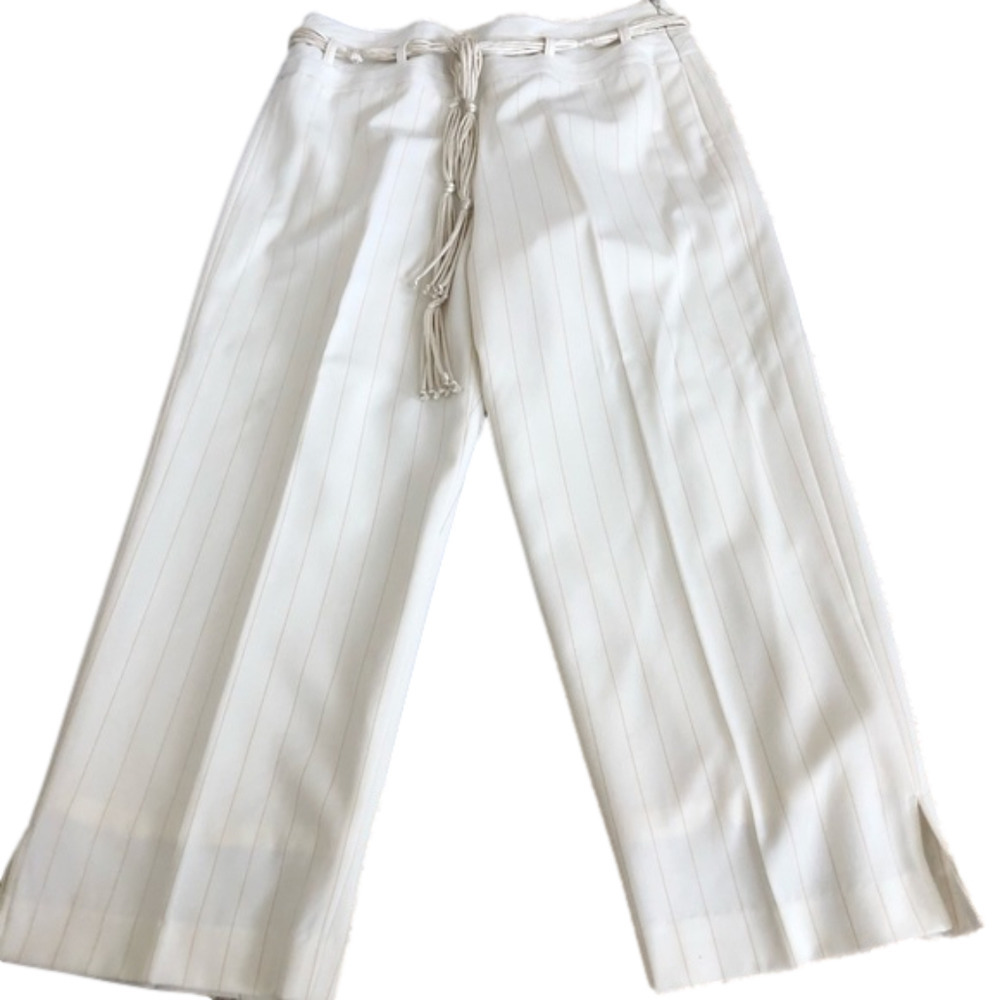 Larry Levine Stretch Dress Pants with corded belt